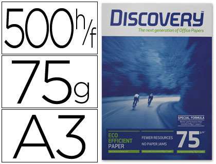 500h papel fotocopiadora Discovery A3 75g/m²